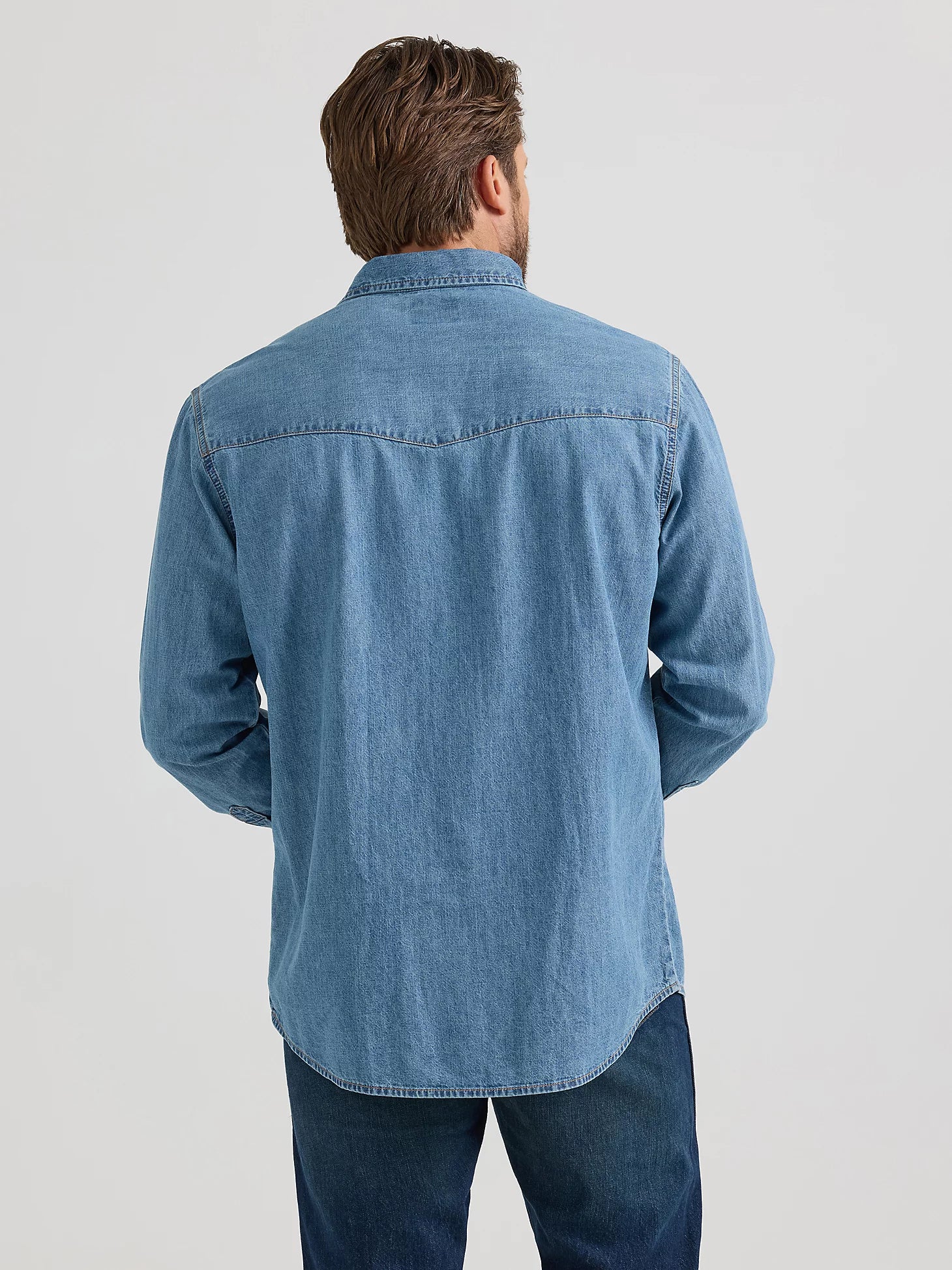 Wrangler® Classic Denim Western Snap Shirt - Image 3