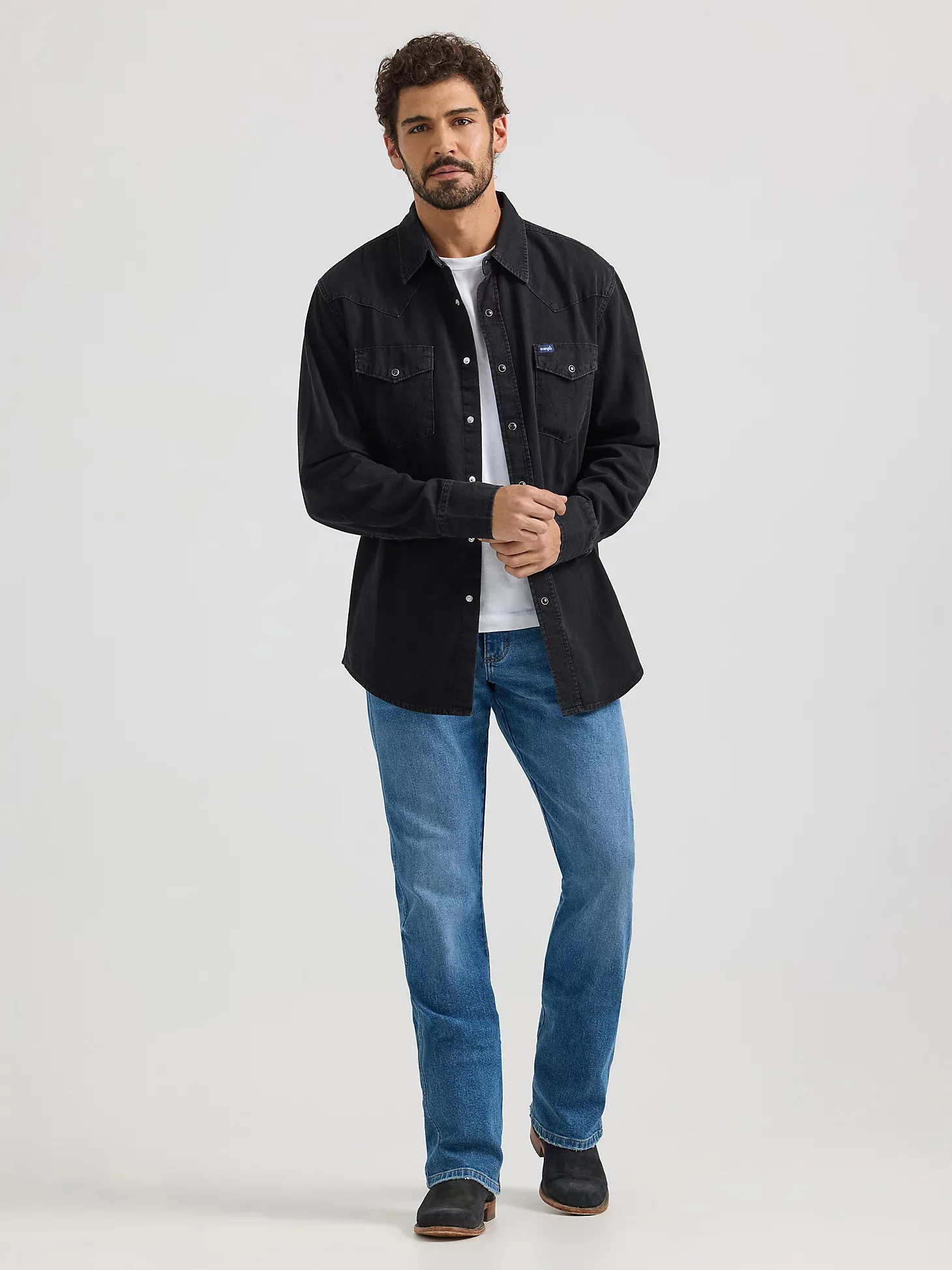 Wrangler® Classic Denim Western Snap Shirt - Image 5