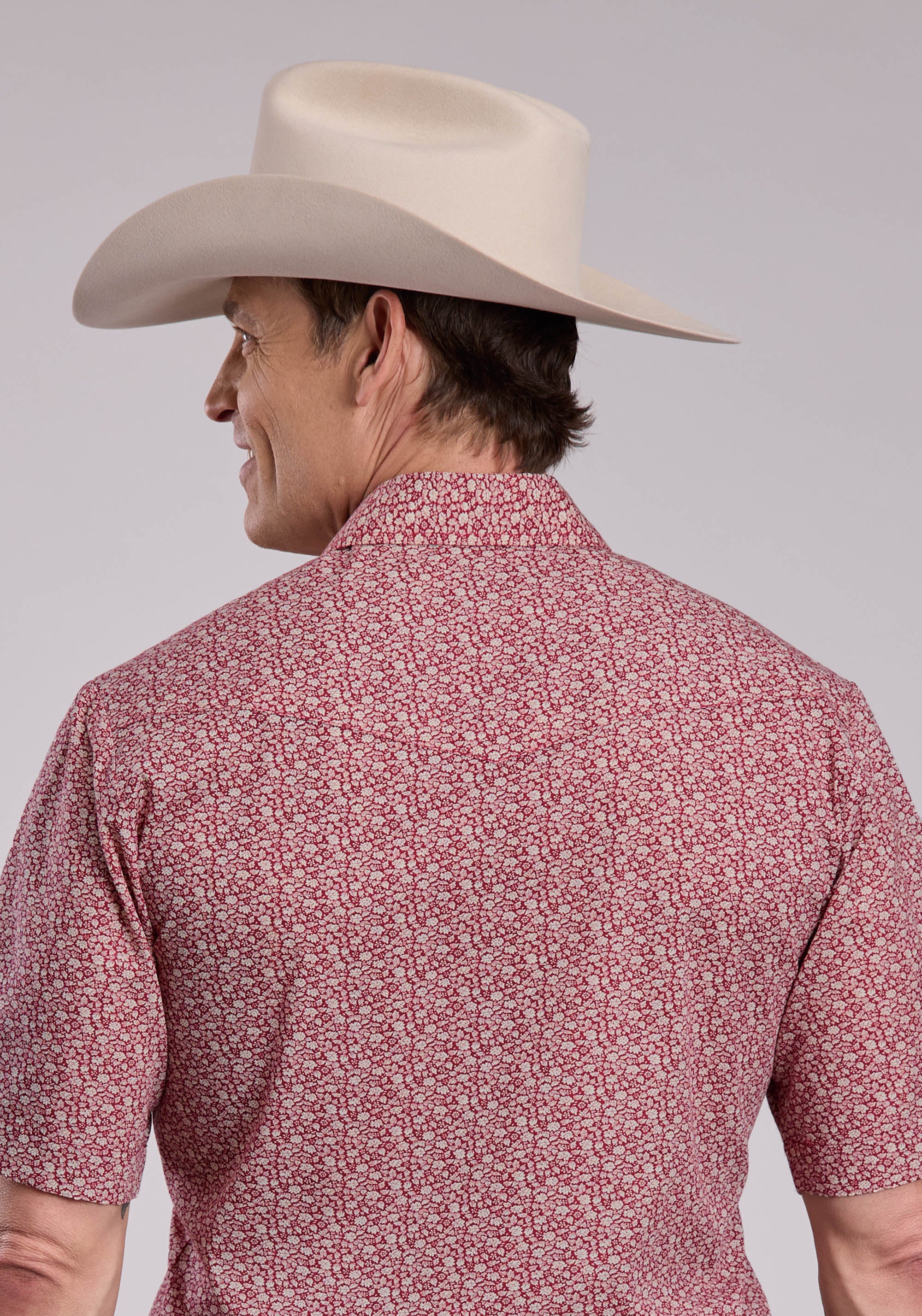 Roper Floral Print Short Sleeve Snap Shirt - Image 3