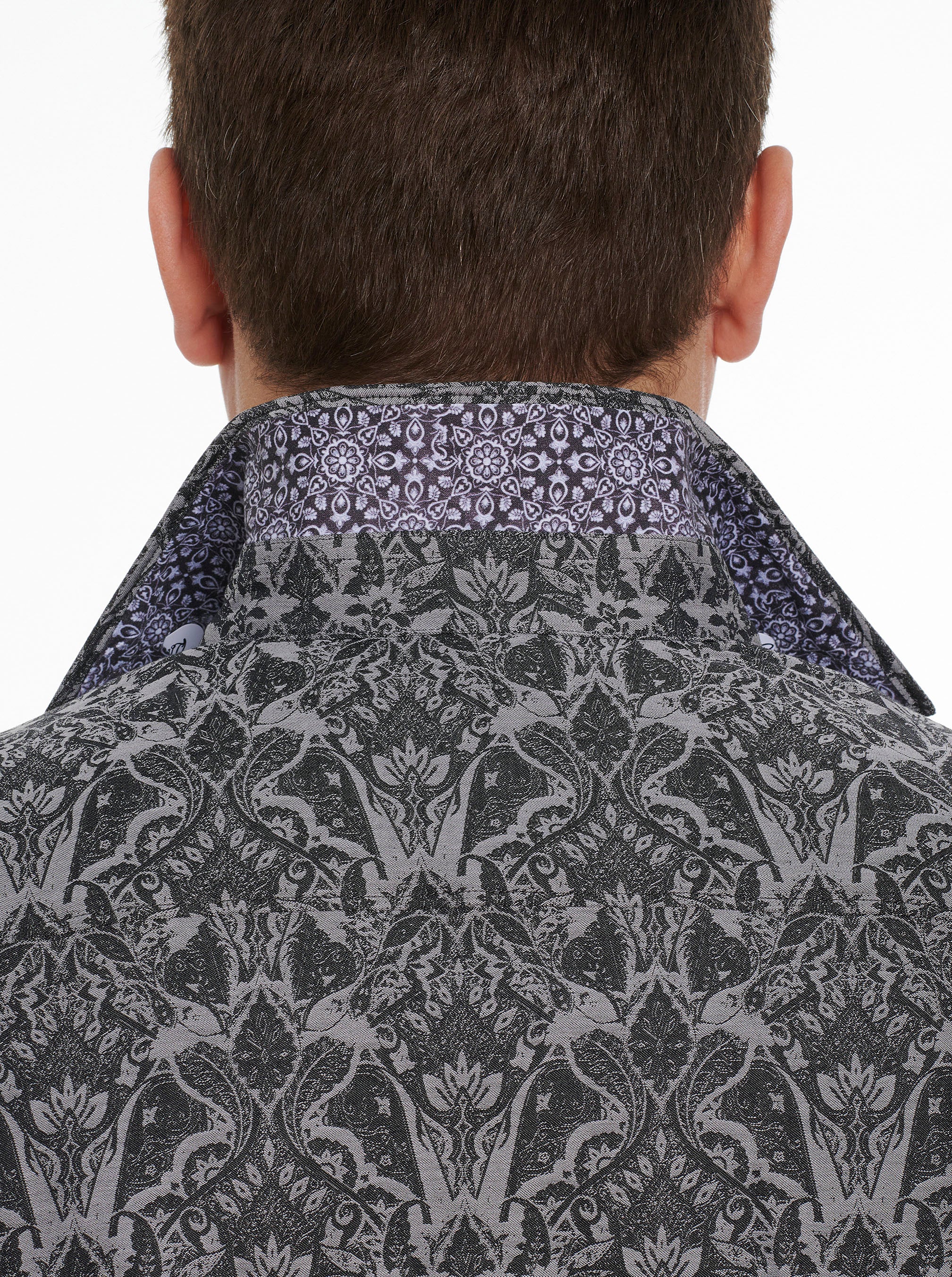 ROBERT GRAHAM HIGHLAND LONG SLEEVE WOVEN SHIRT- GREY - Image 3