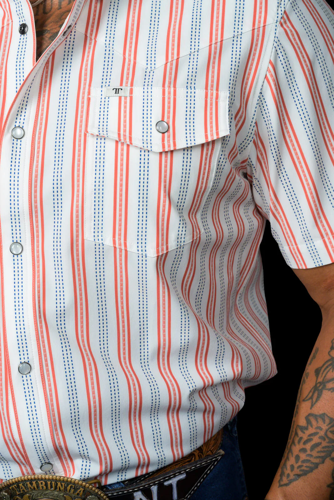 Ferrell The Jake in Salmon - Short Sleeve Snap - Image 3