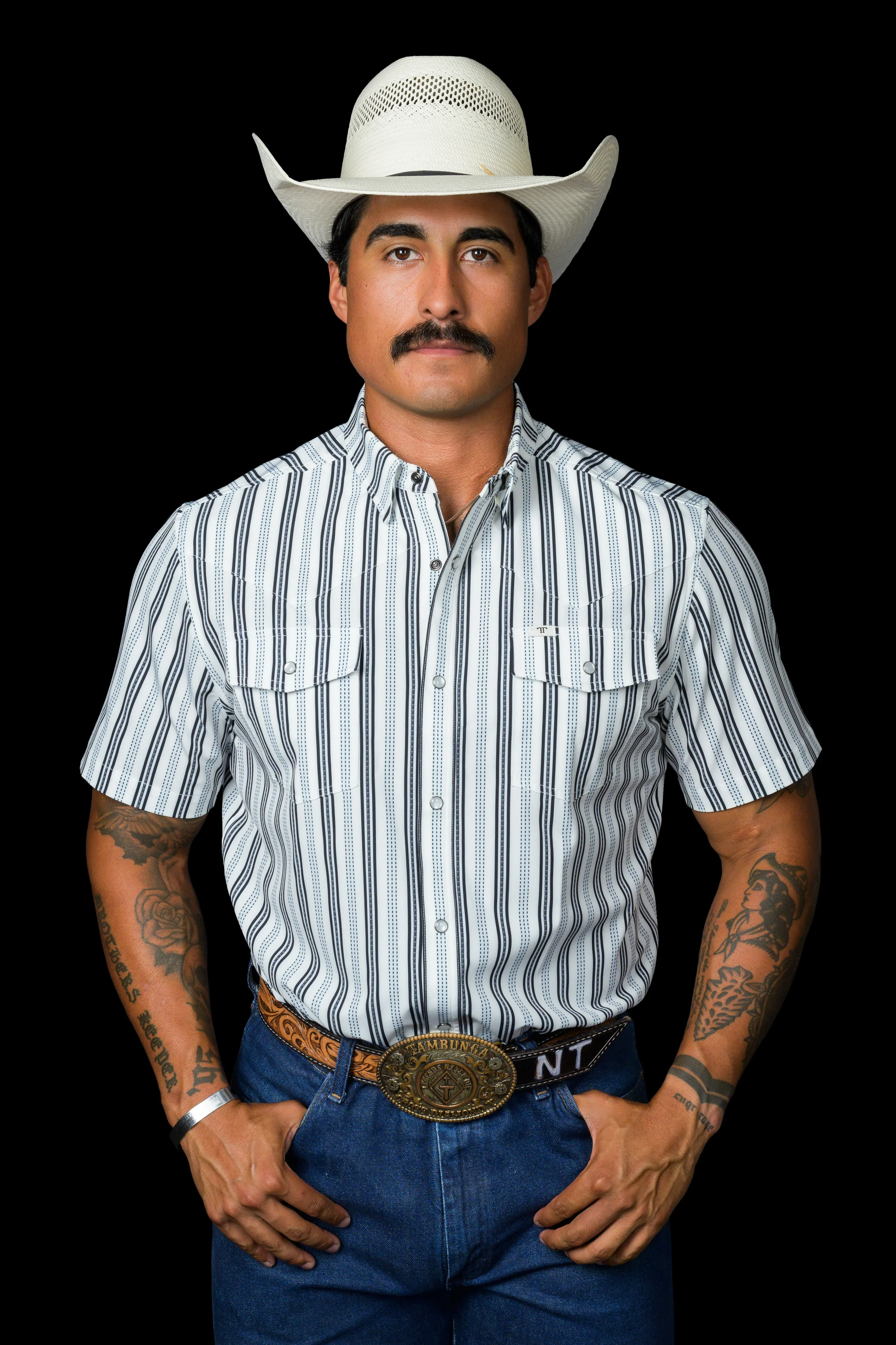 Ferrell The Jake in White - Short Sleeve Snap