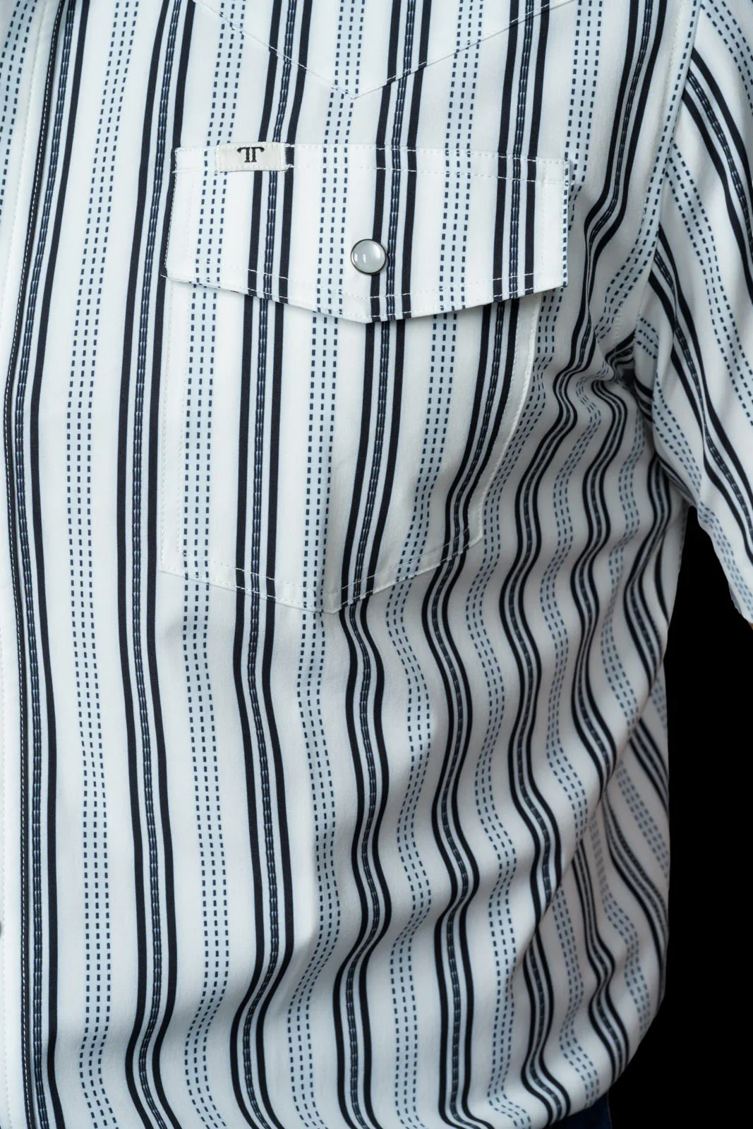Ferrell The Jake in White - Short Sleeve Snap - Image 3