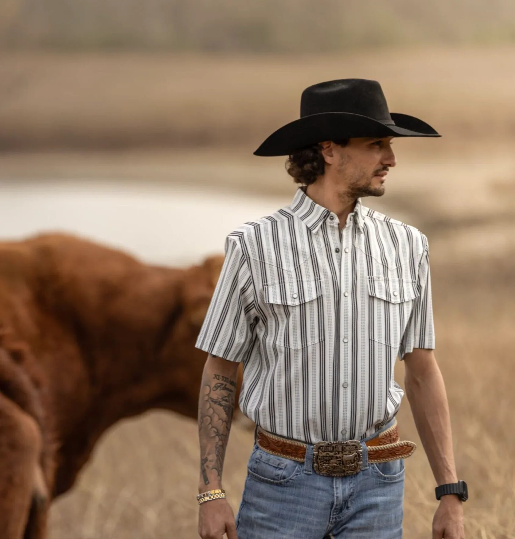 Ferrell The Jake in White - Short Sleeve Snap - Image 6