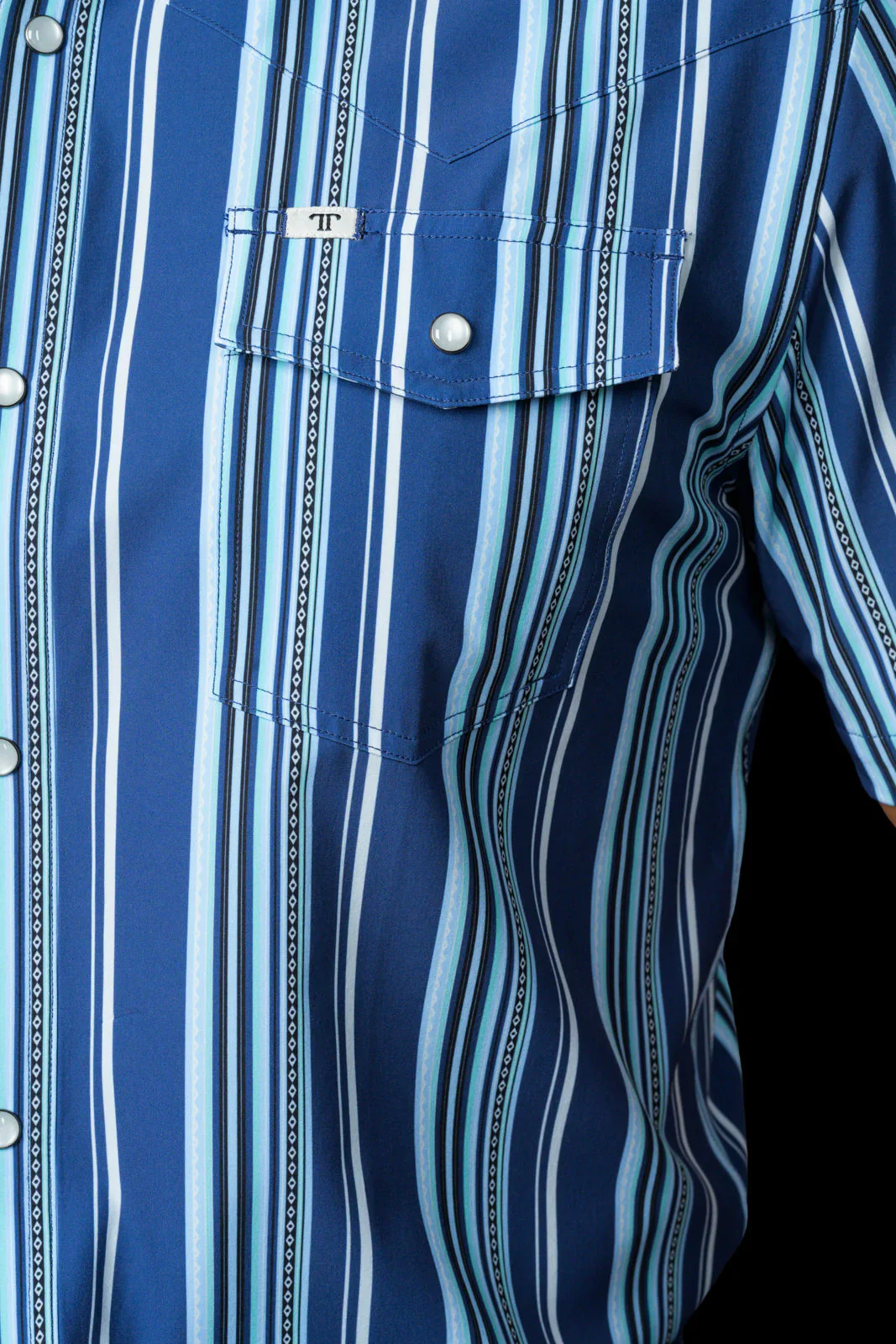 Ferrell The James in Blue - Short Sleeve Snap - Image 3