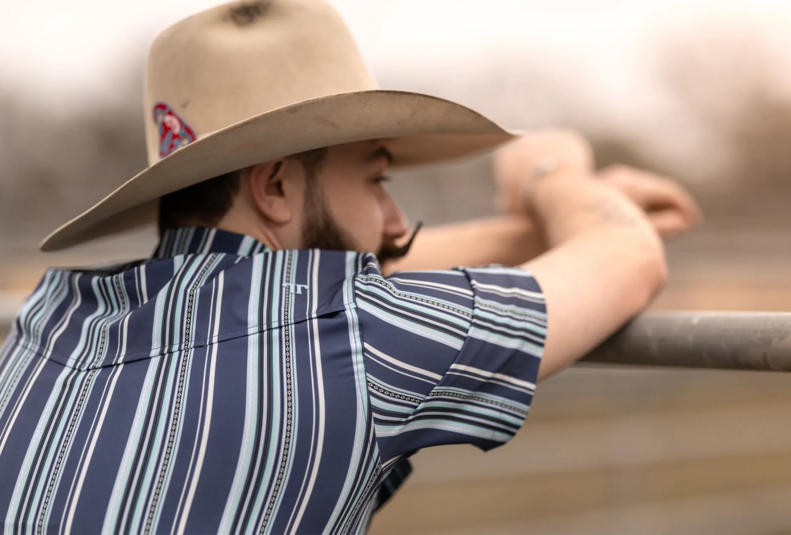 Ferrell The James in Blue - Short Sleeve Snap - Image 6