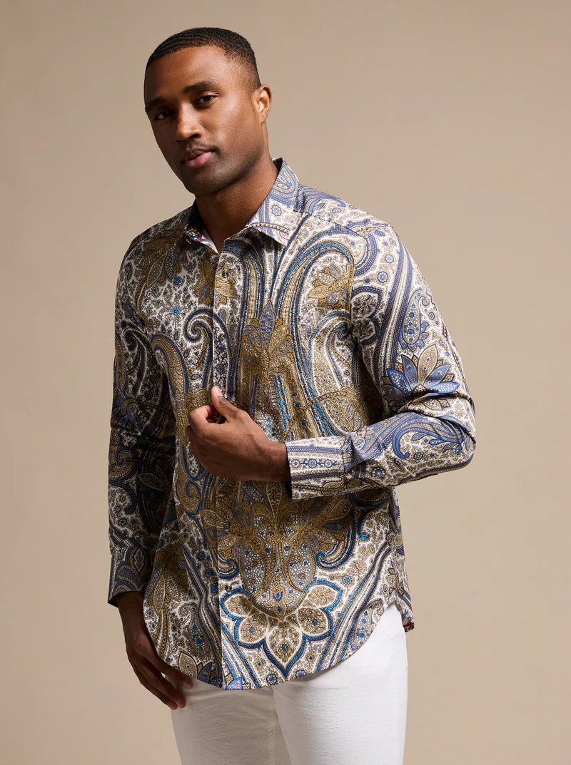 ROBERT GRAHAM LIMITED EDITION THE LANSKY LOOK LONG SLEEVE BUTTON DOWN SHIRT - Image 4