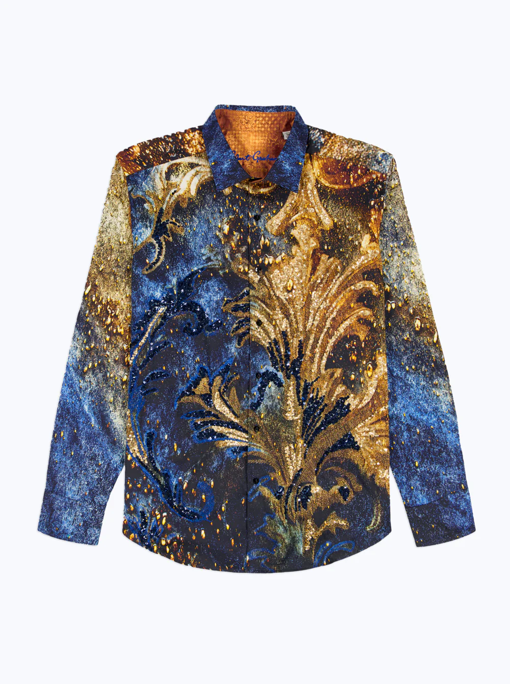ROBERT GRAHAM LIMITED EDITION FLEUR DE MARE LONG SLEEVE BUTTON DOWN SHIRT