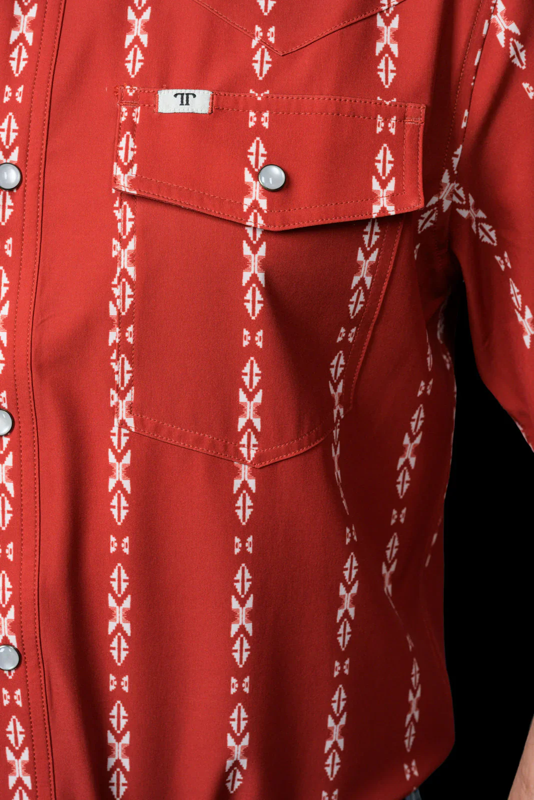 Ferrell The Maverick in Red - Short Sleeve Snap - Image 5