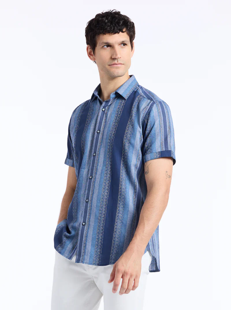ROBERT GRAHAM PEMBROKE SHORT SLEEVE BUTTON DOWN SHIRT - Image 4