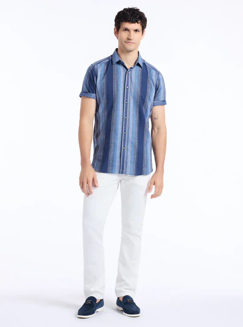 ROBERT GRAHAM PEMBROKE SHORT SLEEVE BUTTON DOWN SHIRT - Image 5