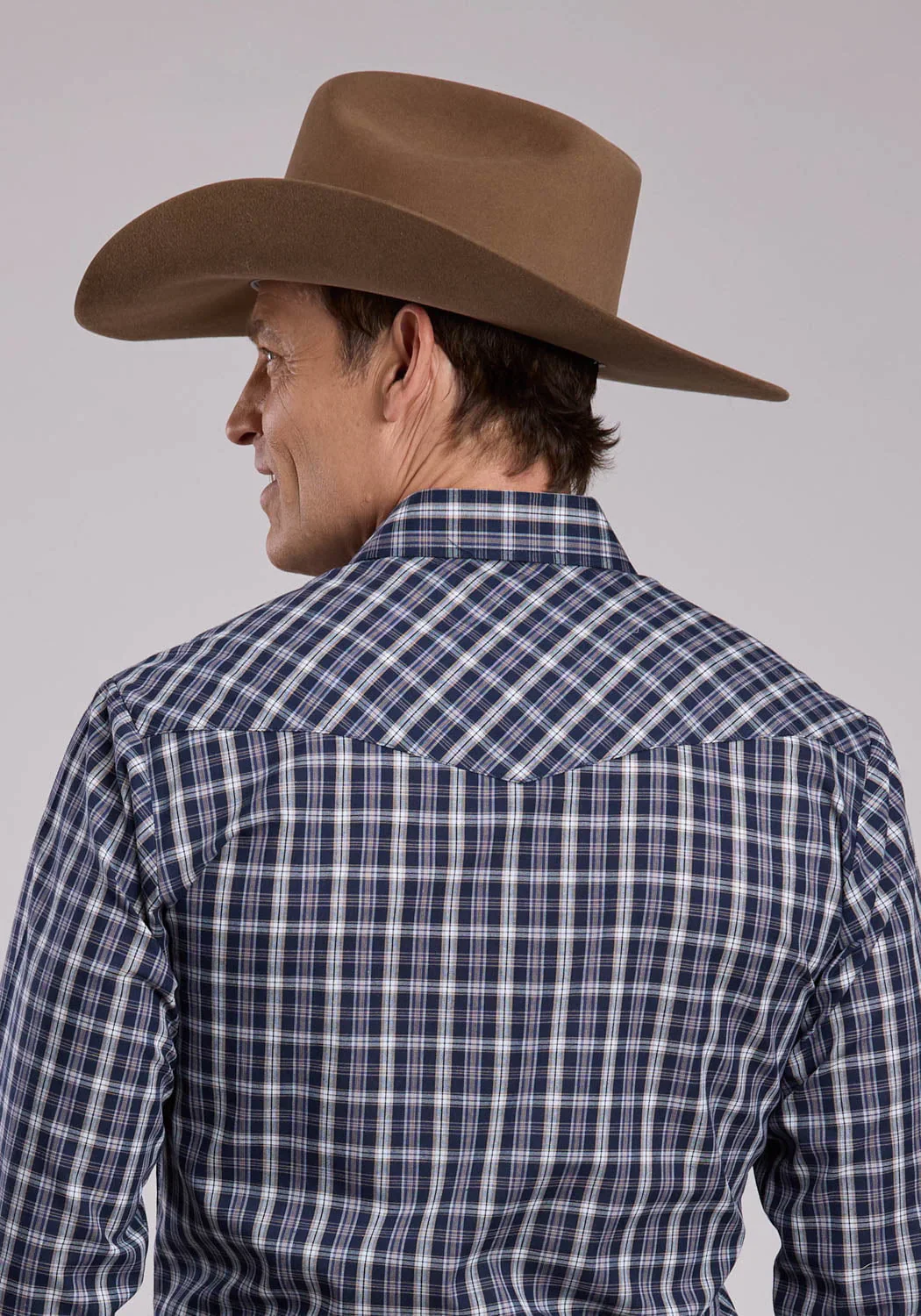 Roper Plaid Long Sleeve Snap Shirt - Image 3