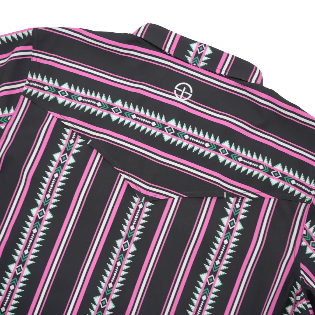 San Jac Men's Short Sleeve Performance Pearl Snap Shirt - The Roswell - Image 3