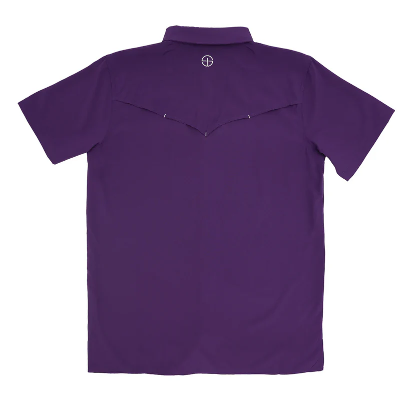 San Jac Men's Short Sleeve Performance Shirt - Purple - Image 2