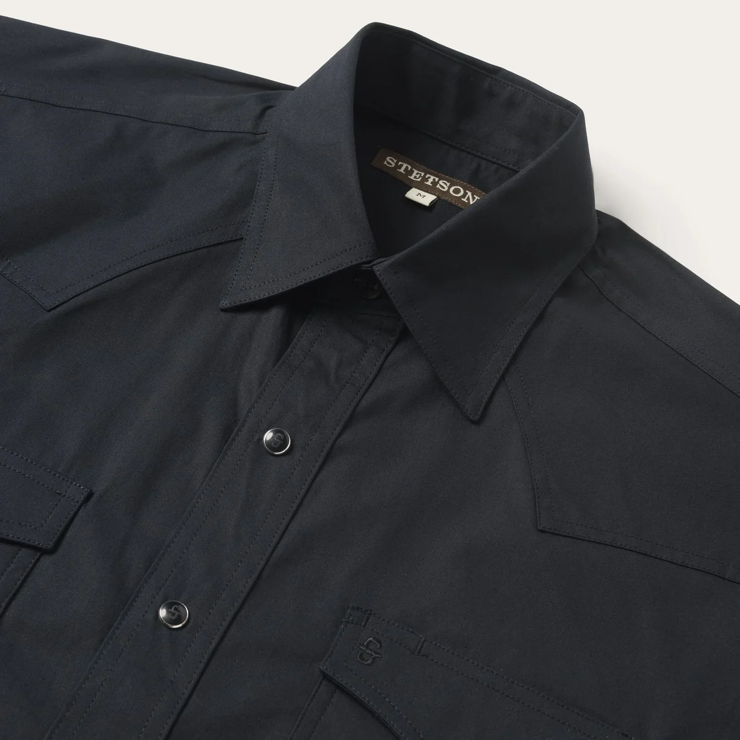 Stetson Classic Western Shirt in Black - Image 5