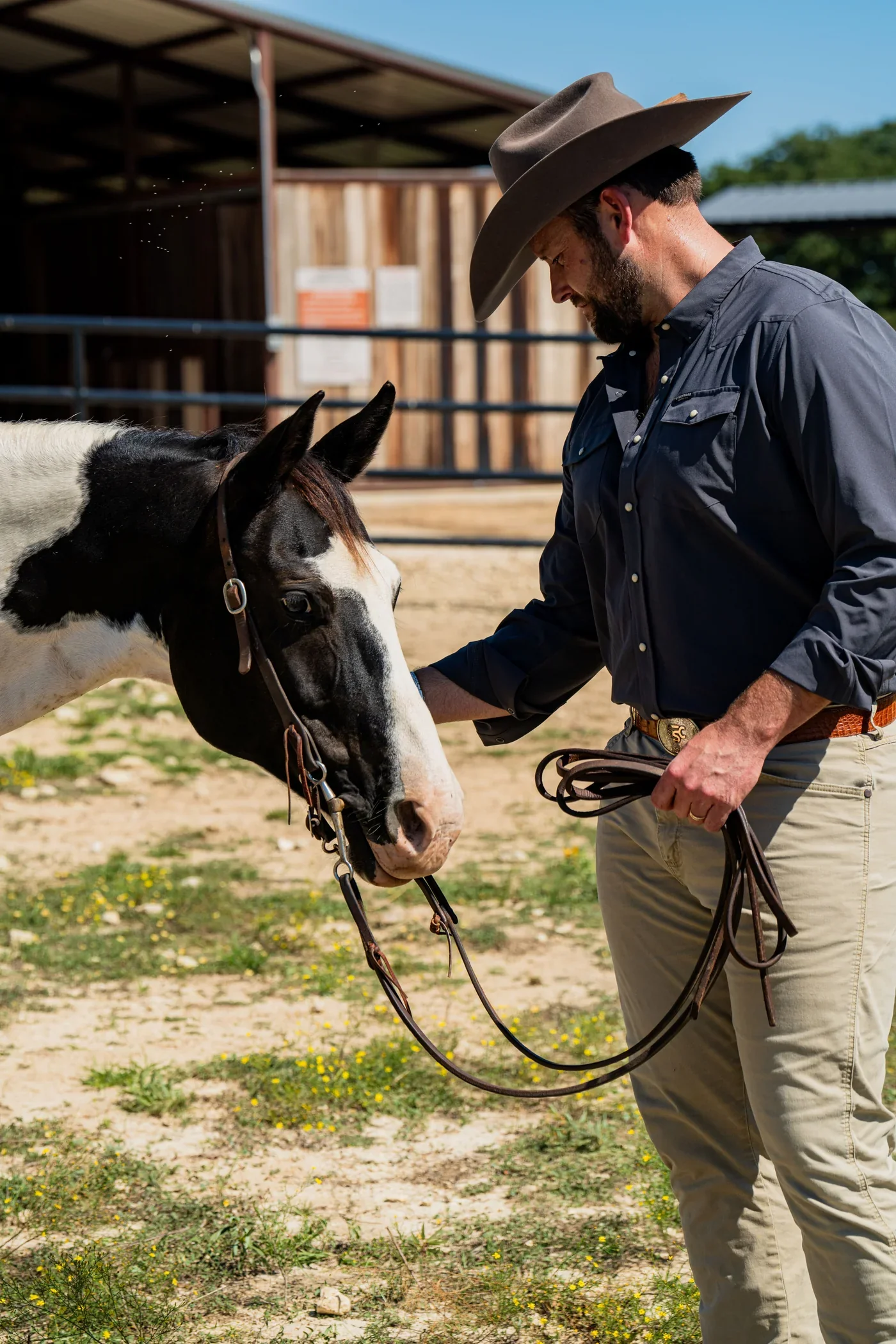 Stockyard Supply Co. "The Outlaw" - Long Sleeve Western Performance Pearl Snap - Charcoal - Image 4