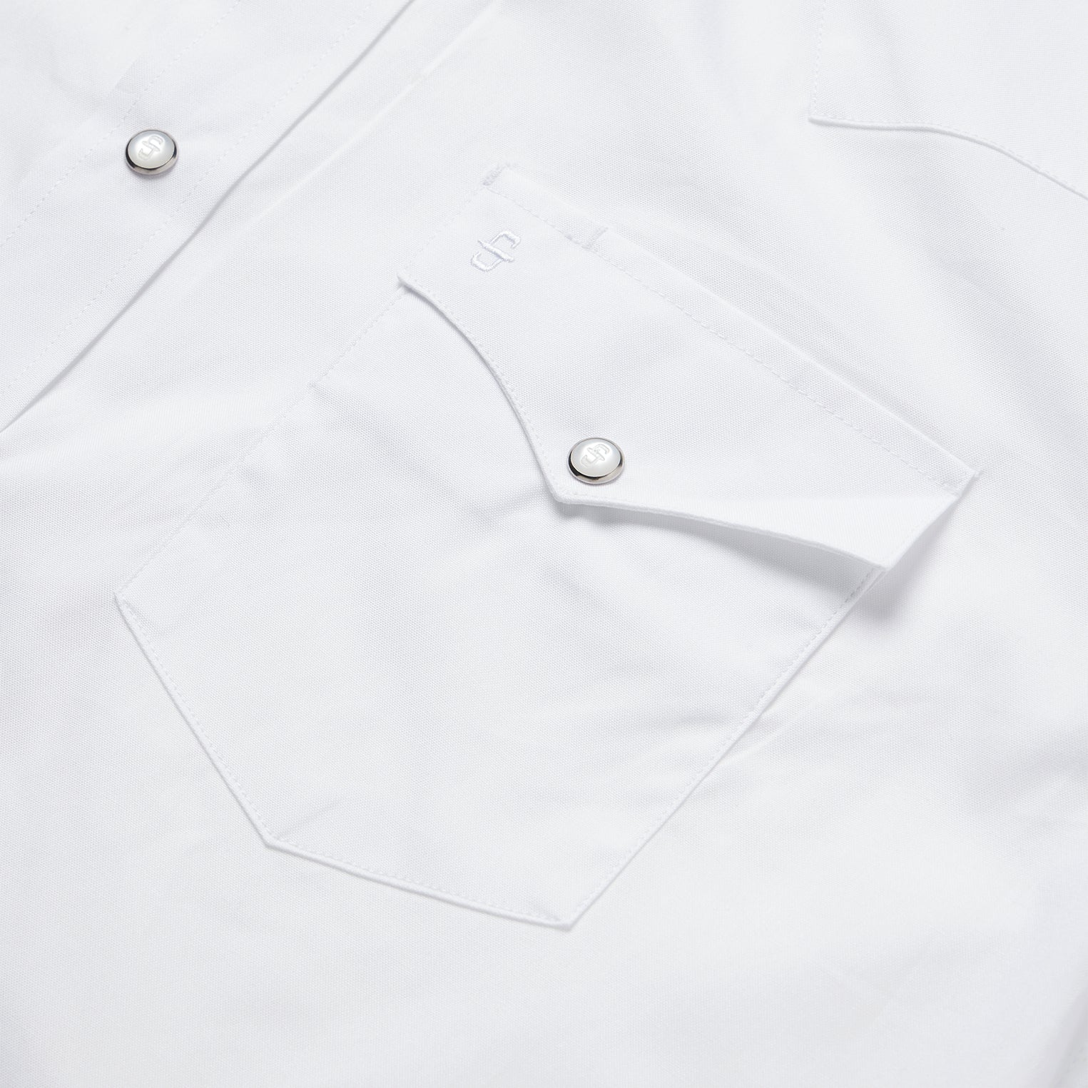 Stetson White Pinpoint Oxford Western Shirt - Image 4