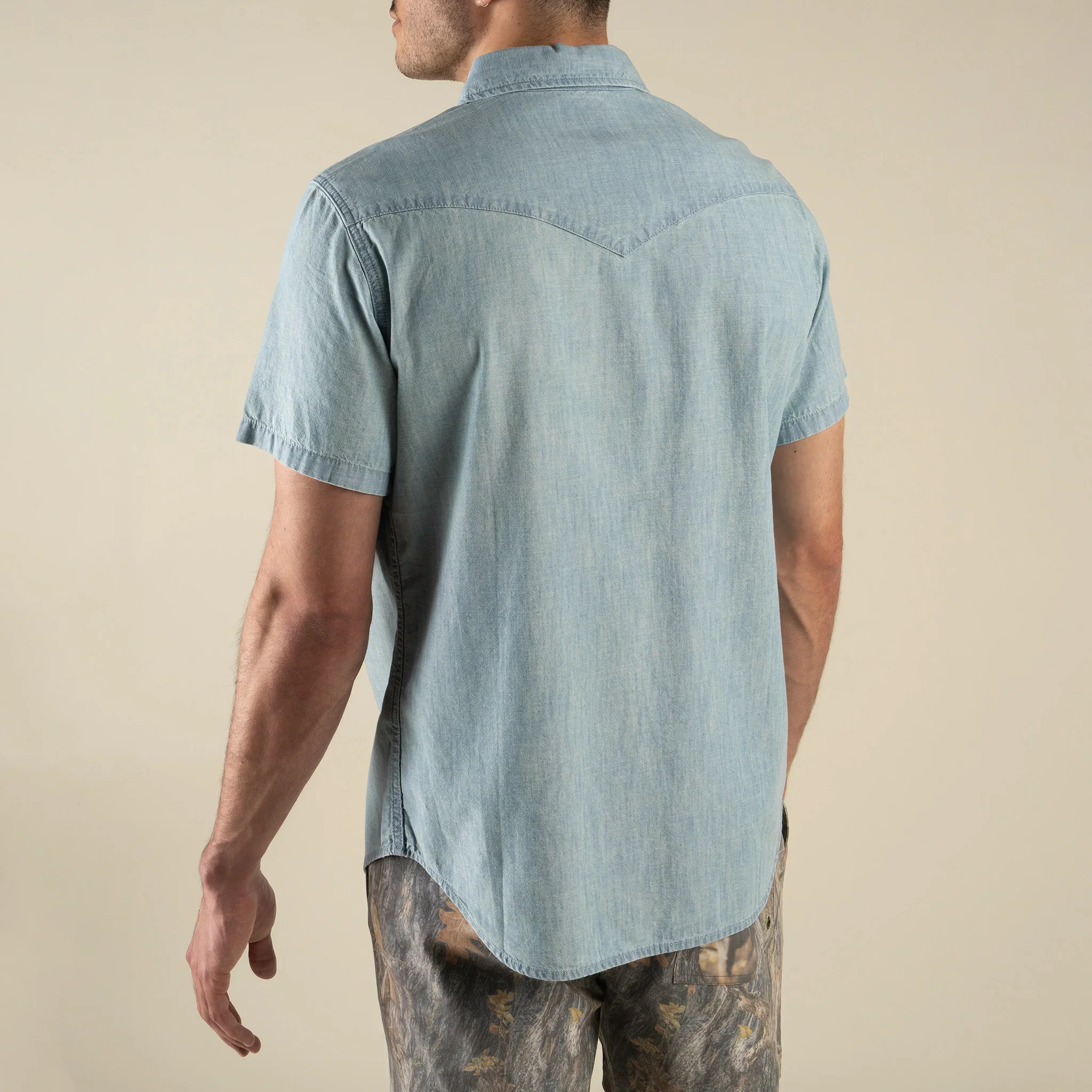Sendero The Wyatt Pearl Snap Short Sleeve Solid Shirt - Image 4