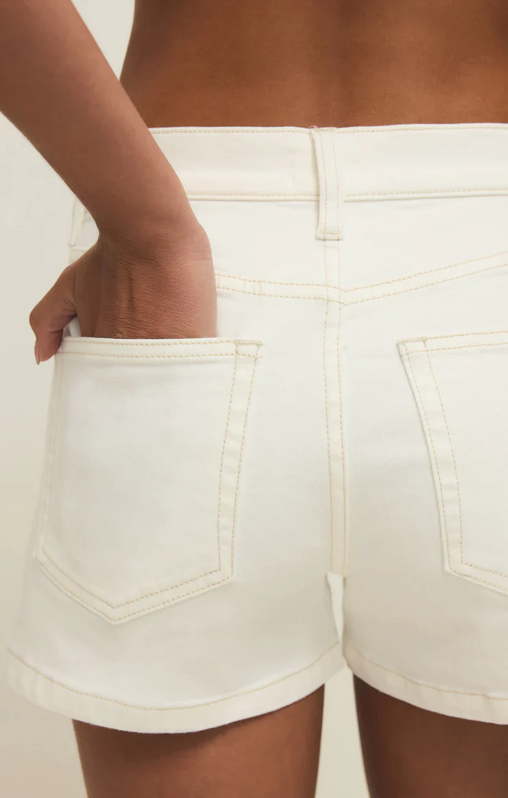 Z Supply Camila High Rise A-Line Denim Short - Image 6