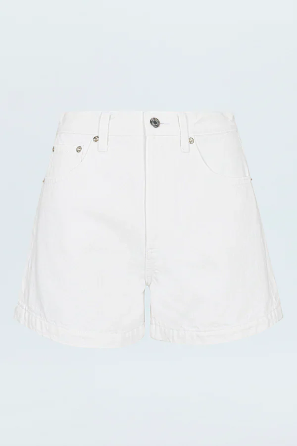 Pistola Saige High Rise A-Line Short - Polished White - Image 5