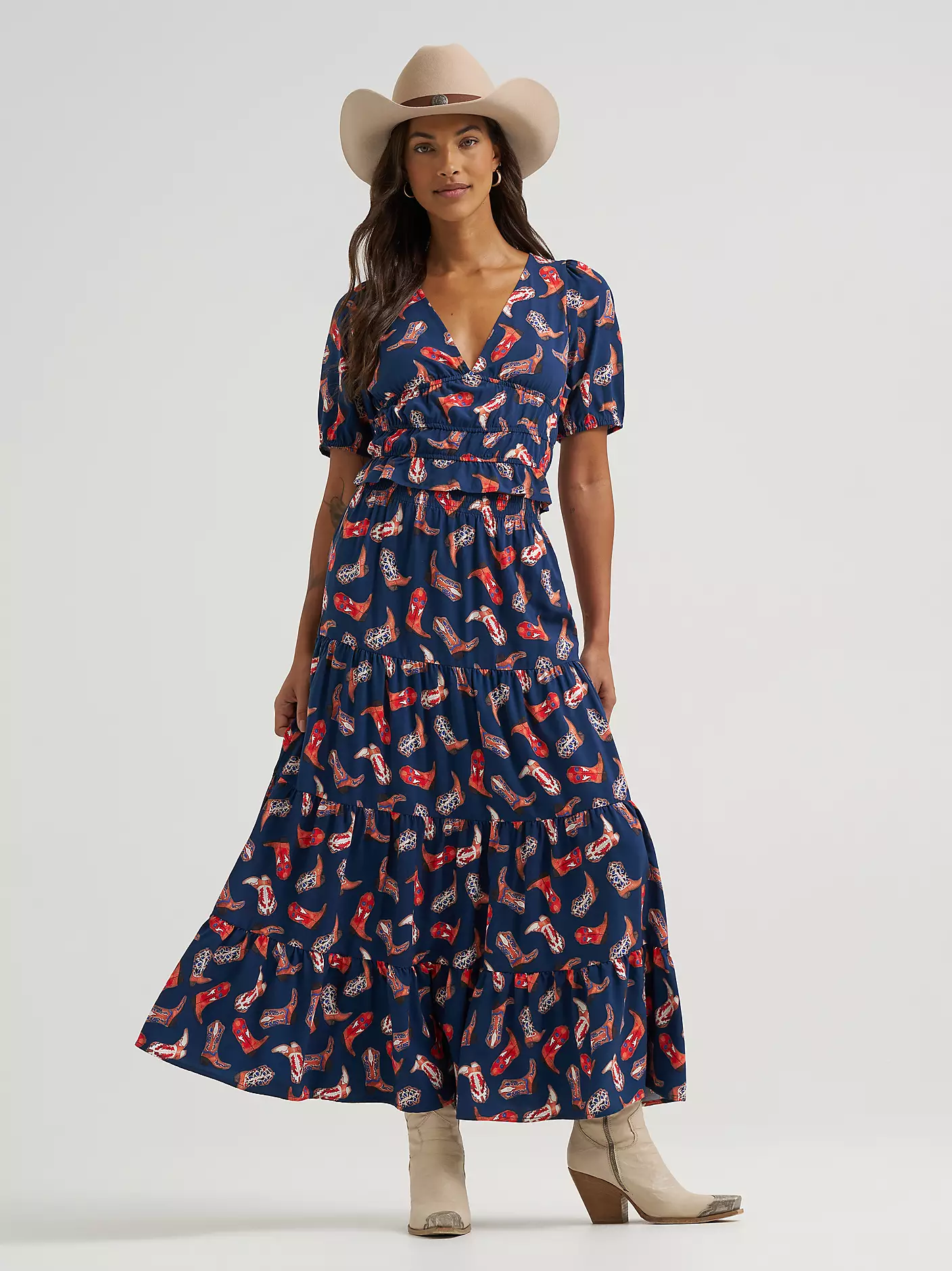 Wrangler Printed Tiered Maxi Skirt - Image 2