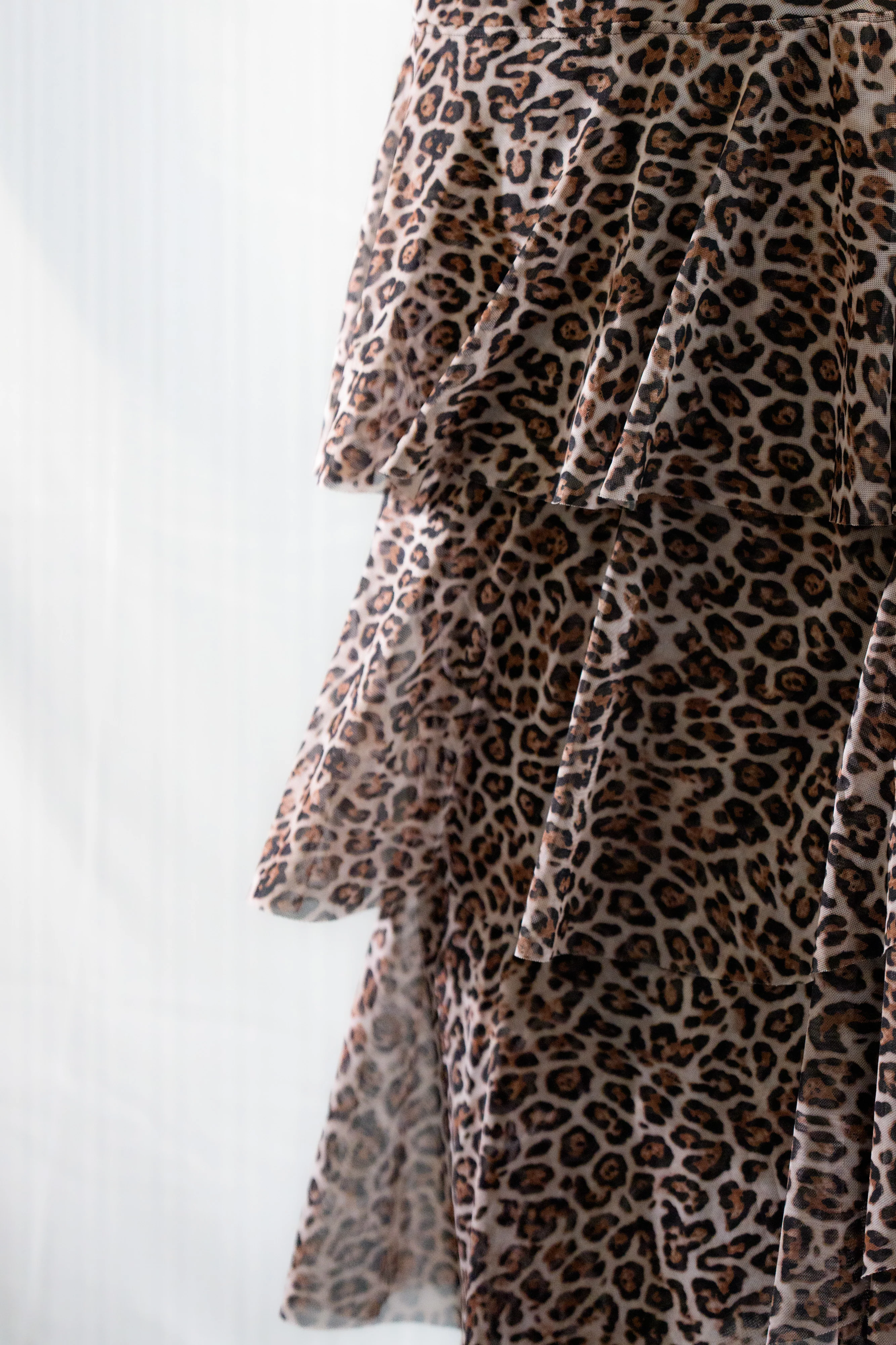 W.A.Y. Leopard Print Tiered Skirt - Image 4