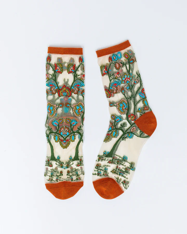Sock Candy Tree of Life Sheer Crew Sock - Image 2