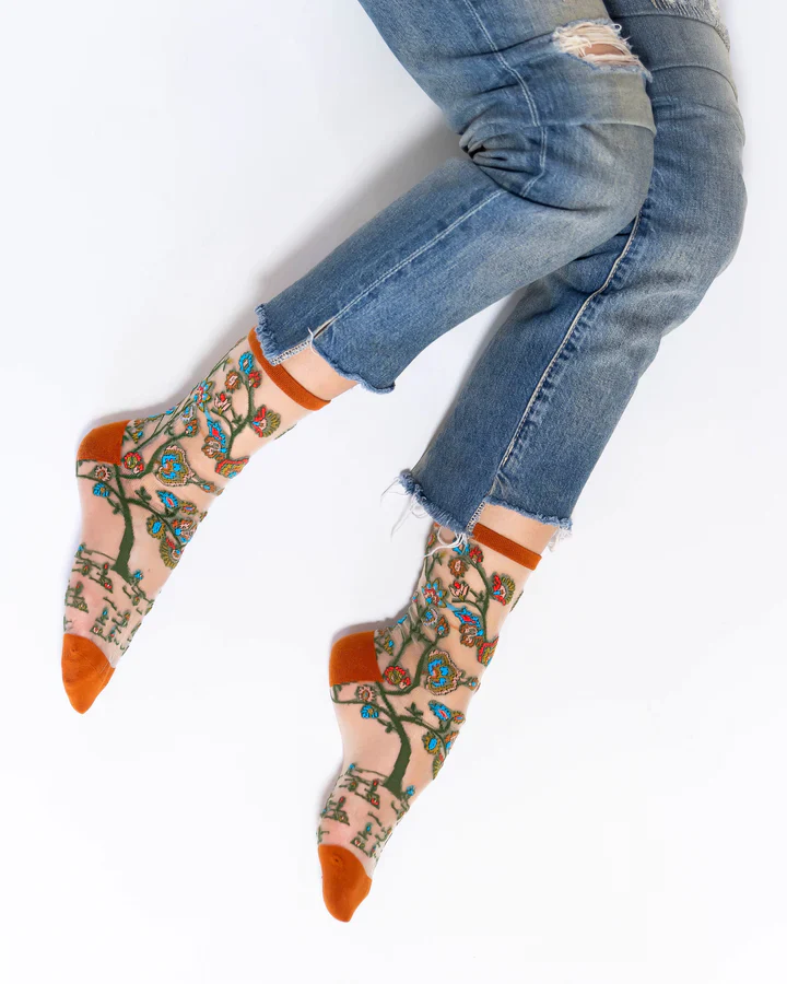 Sock Candy Tree of Life Sheer Crew Sock - Image 4