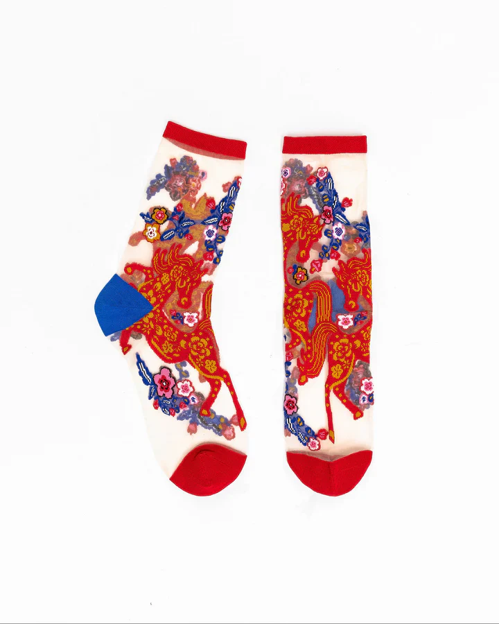 Sock Candy Year of the Horse Sheer Crew Sock - Image 2