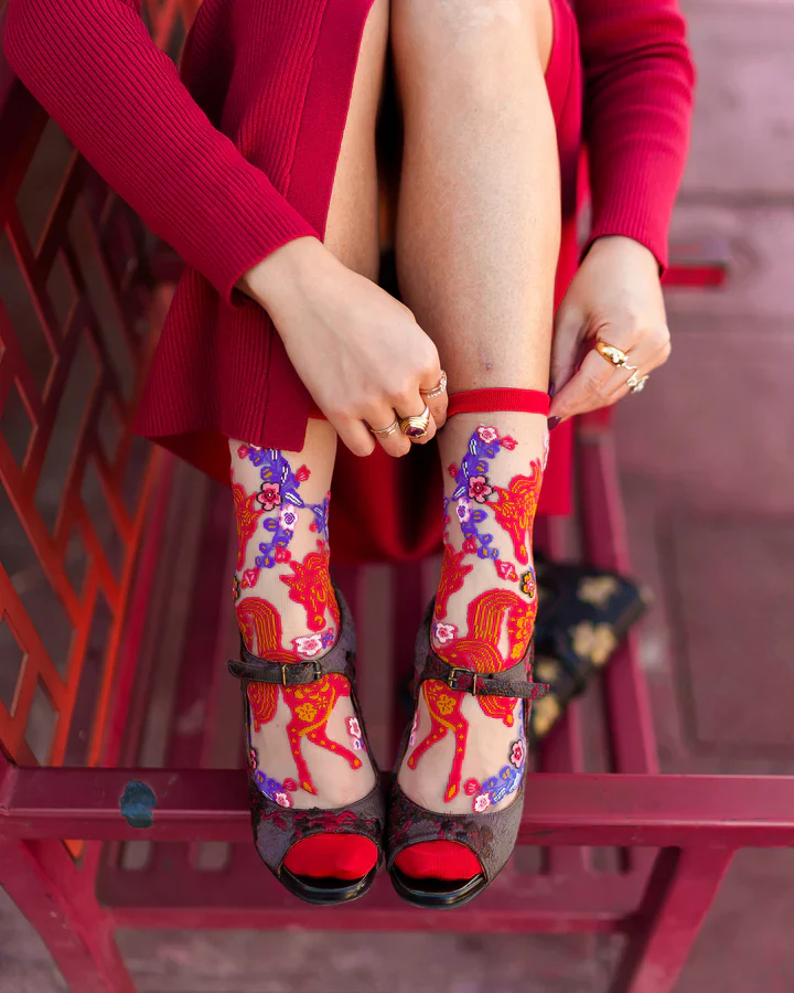 Sock Candy Year of the Horse Sheer Crew Sock - Image 4