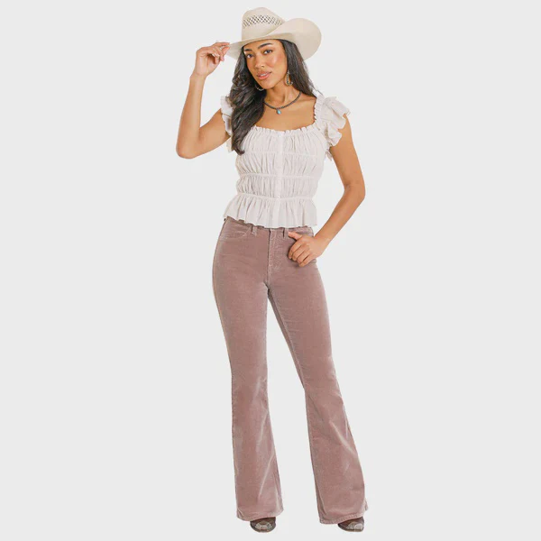 Rock & Roll Ruched Tank Top Natural - Image 2