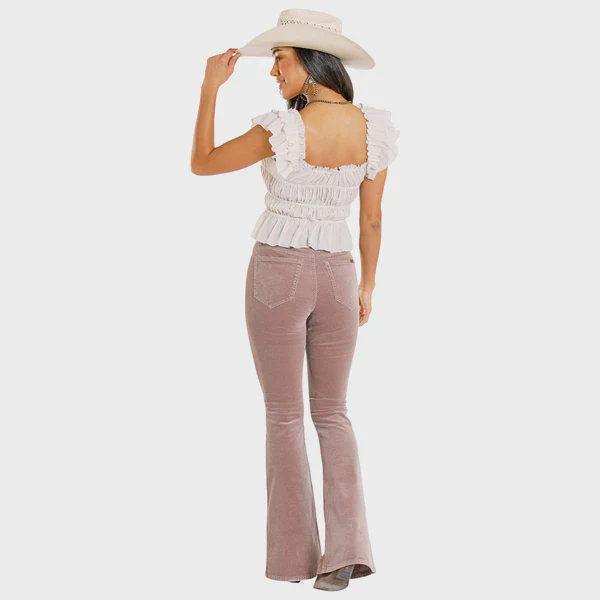 Rock & Roll Ruched Tank Top Natural - Image 3