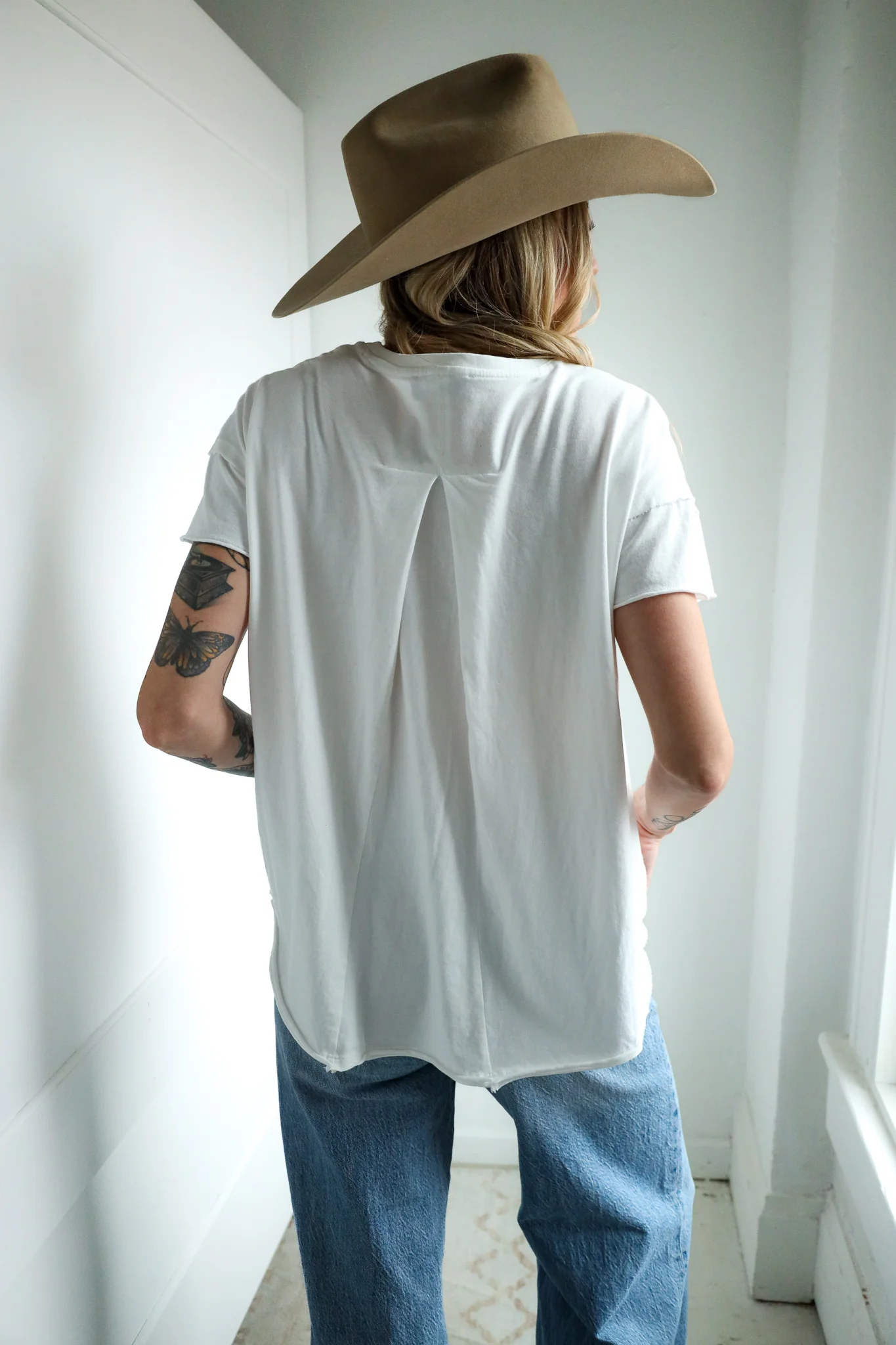 Blue B Embroidered Shoulder Western Tee - Image 9