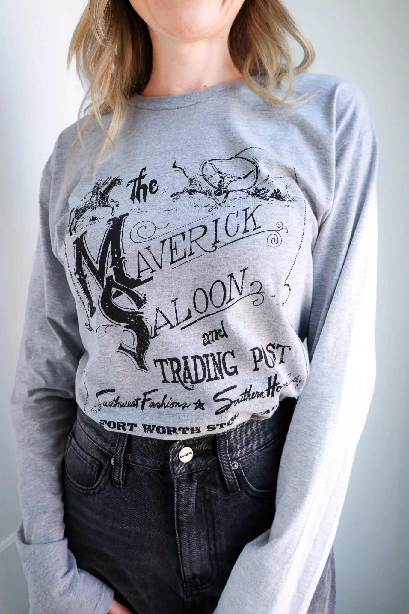 MAVERICK EXCLUSIVE MAVERICK SALOON TEE- ASH HEATHER - Image 6