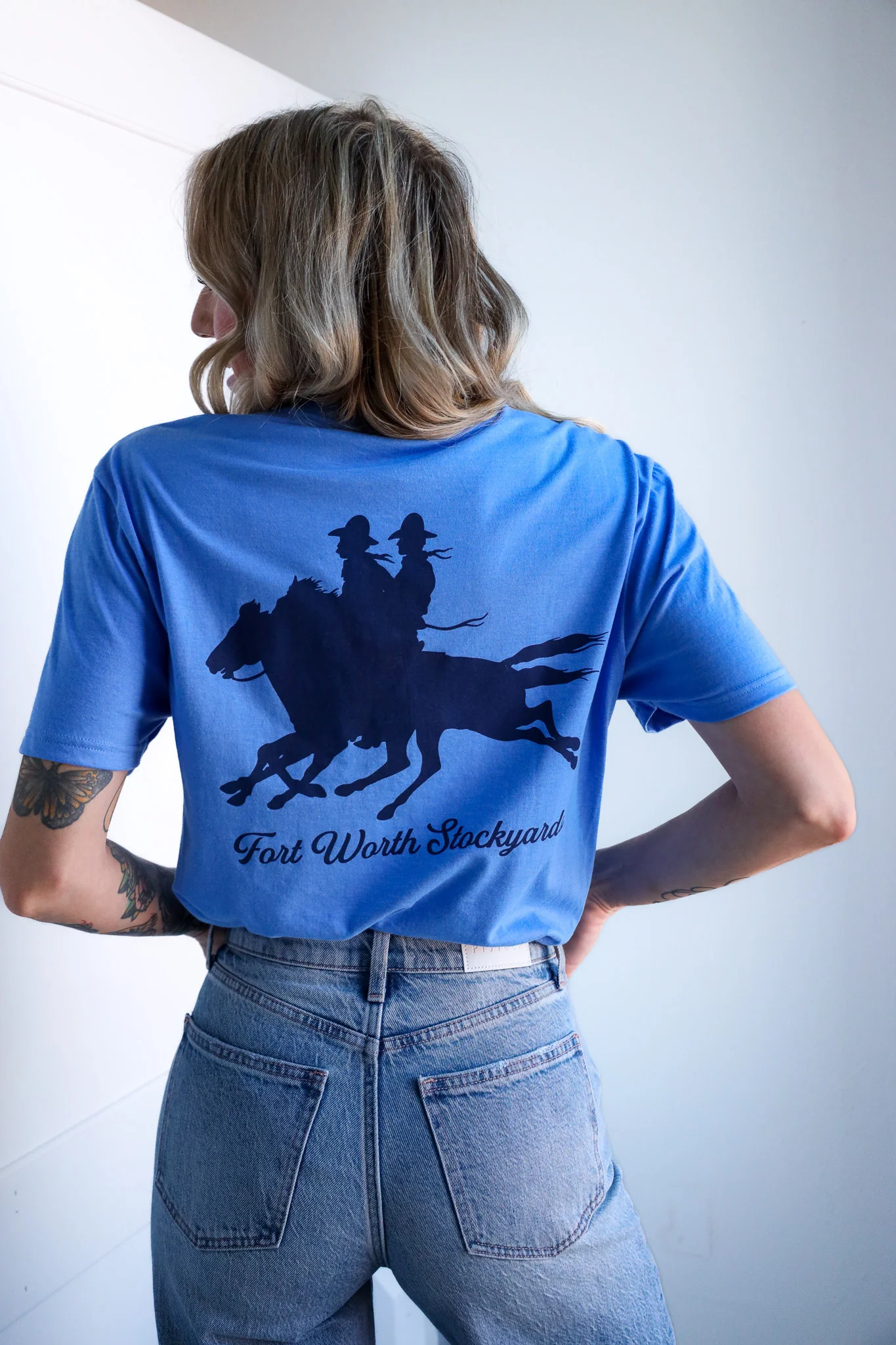 MAVERICK EXCLUSIVE MAVERICK RIDERS TEE- HEATHERED ROYAL - Image 4