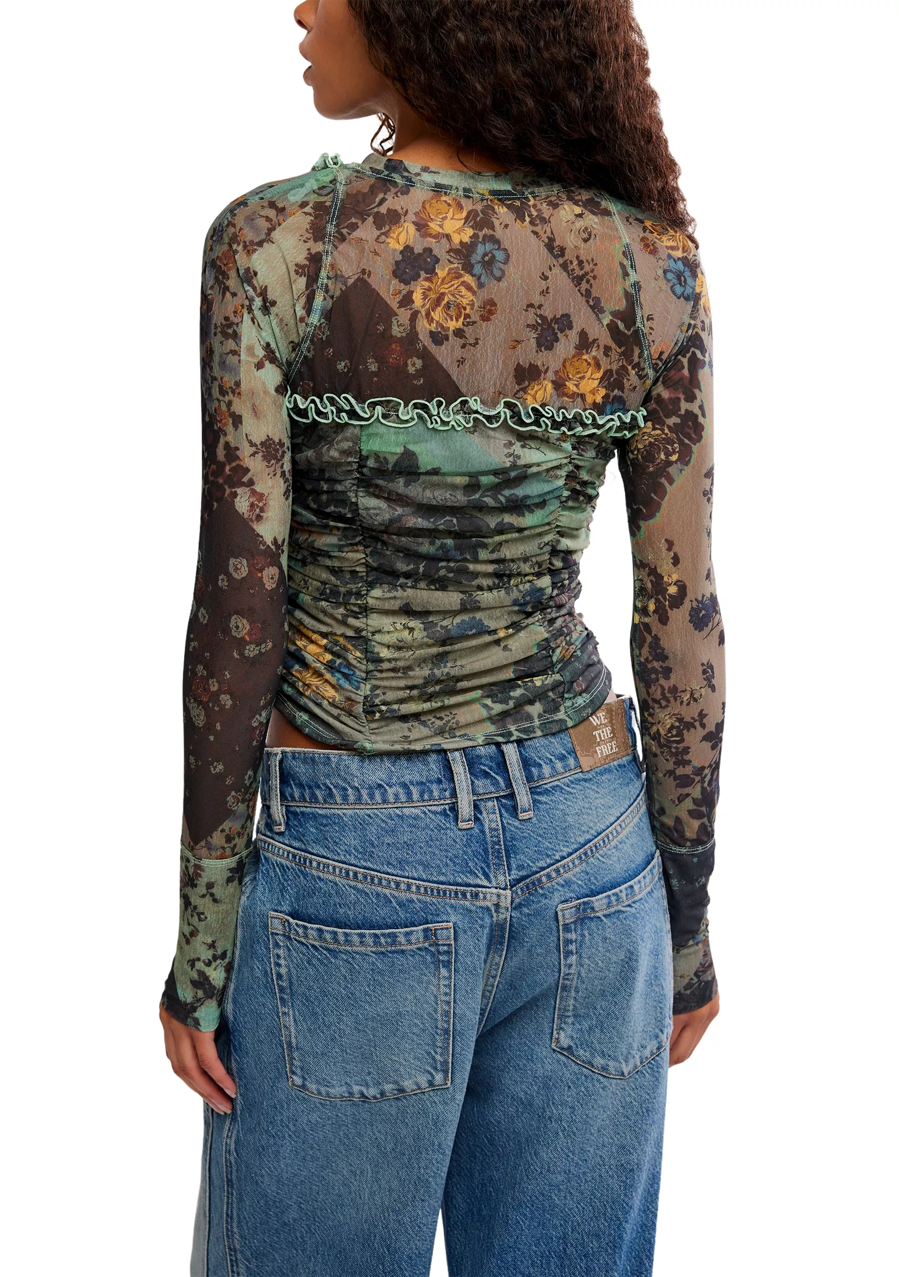 Free People Ariana Long Sleeve Ruched Top - Image 2