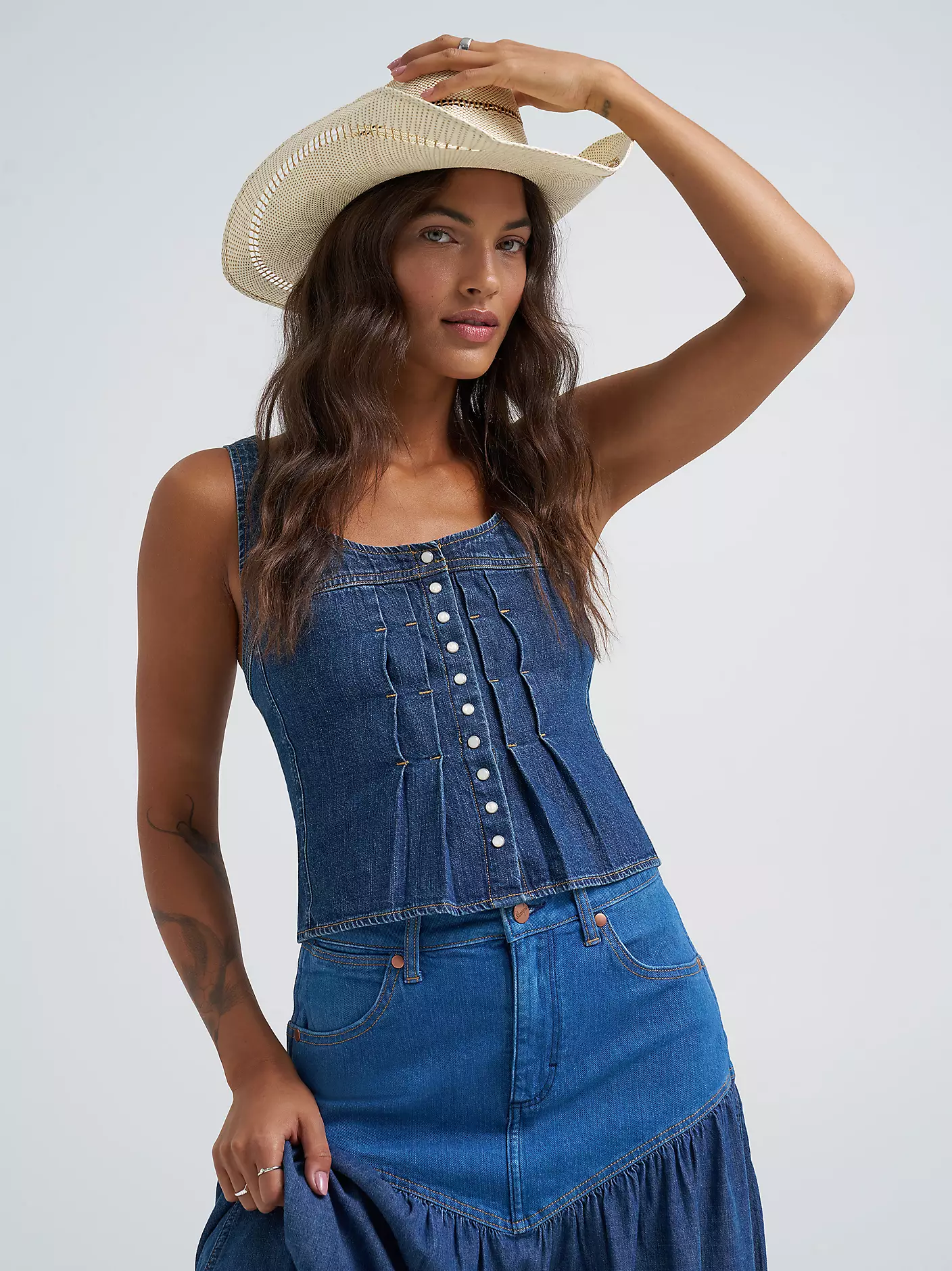 Wrangler Pleated Corset Top - Image 3