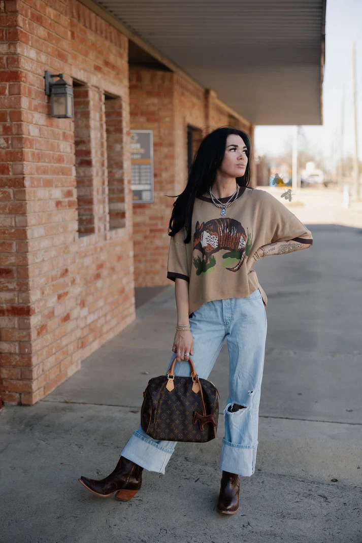 2 Fly Co. Dusty Dillo Knit Top