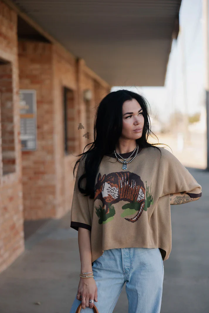 2 Fly Co. Dusty Dillo Knit Top - Image 4