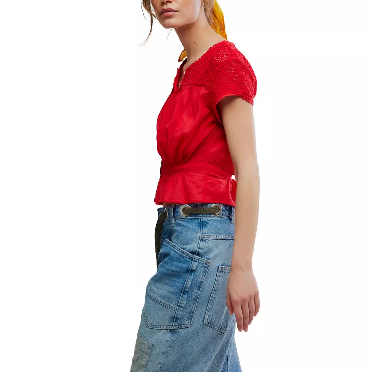 Free People Gemma Embroidered Shirt - Image 2