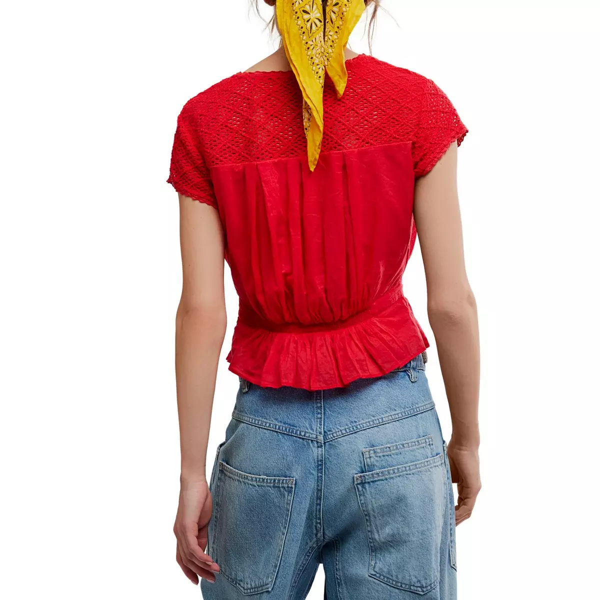 Free People Gemma Embroidered Shirt - Image 3