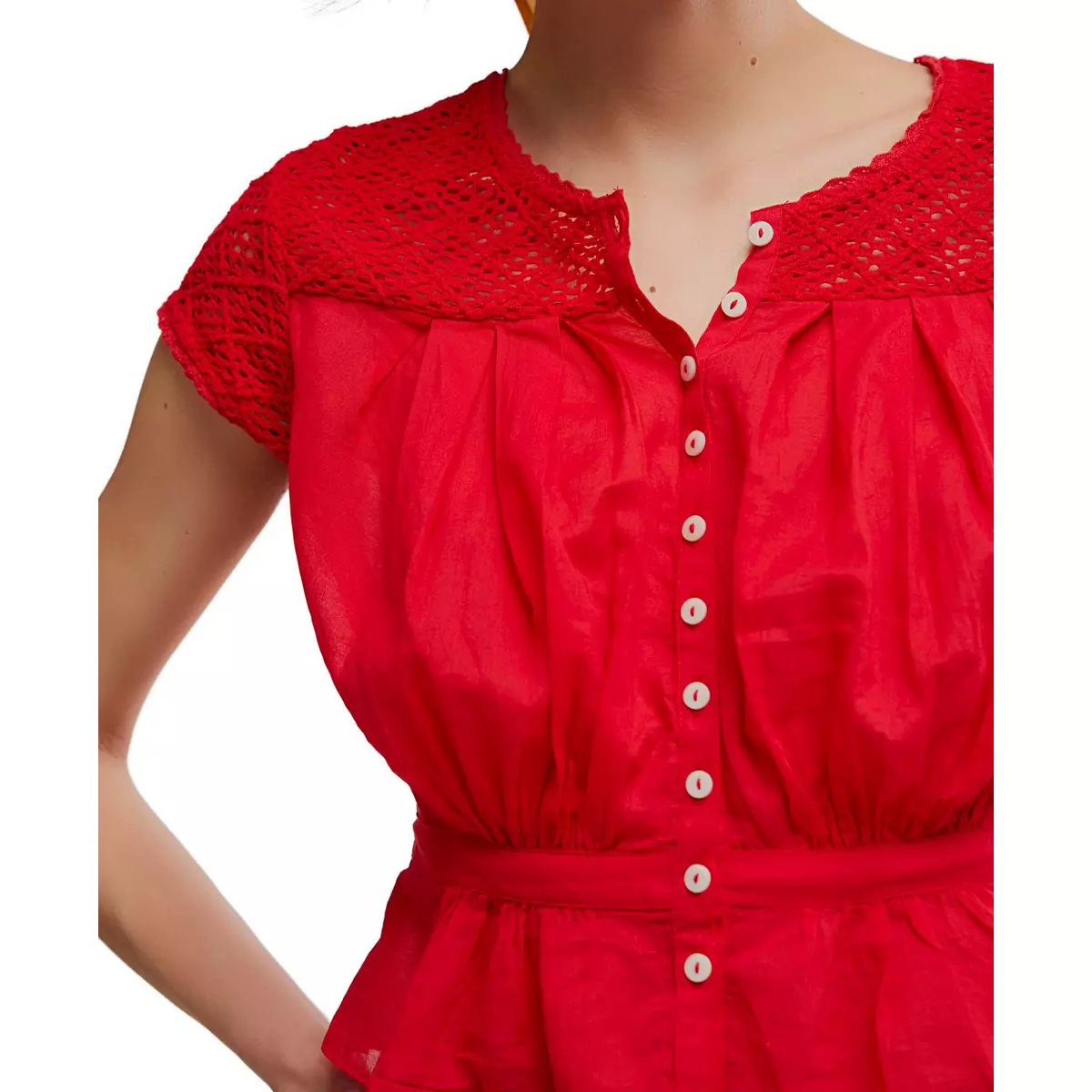 Free People Gemma Embroidered Shirt - Image 4