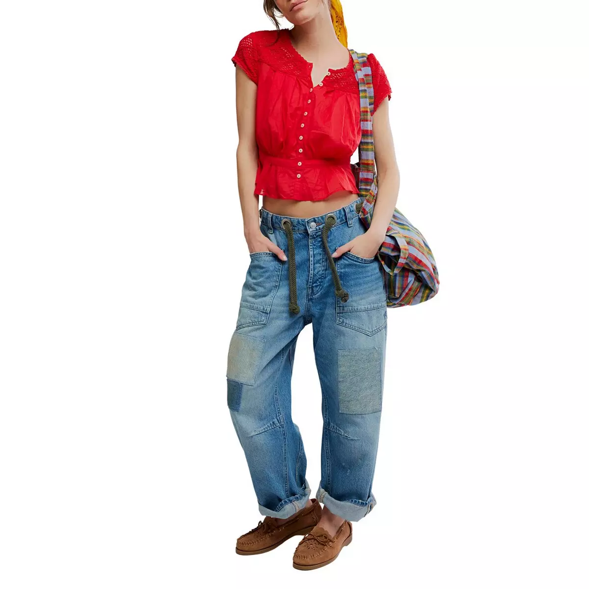 Free People Gemma Embroidered Shirt - Image 5