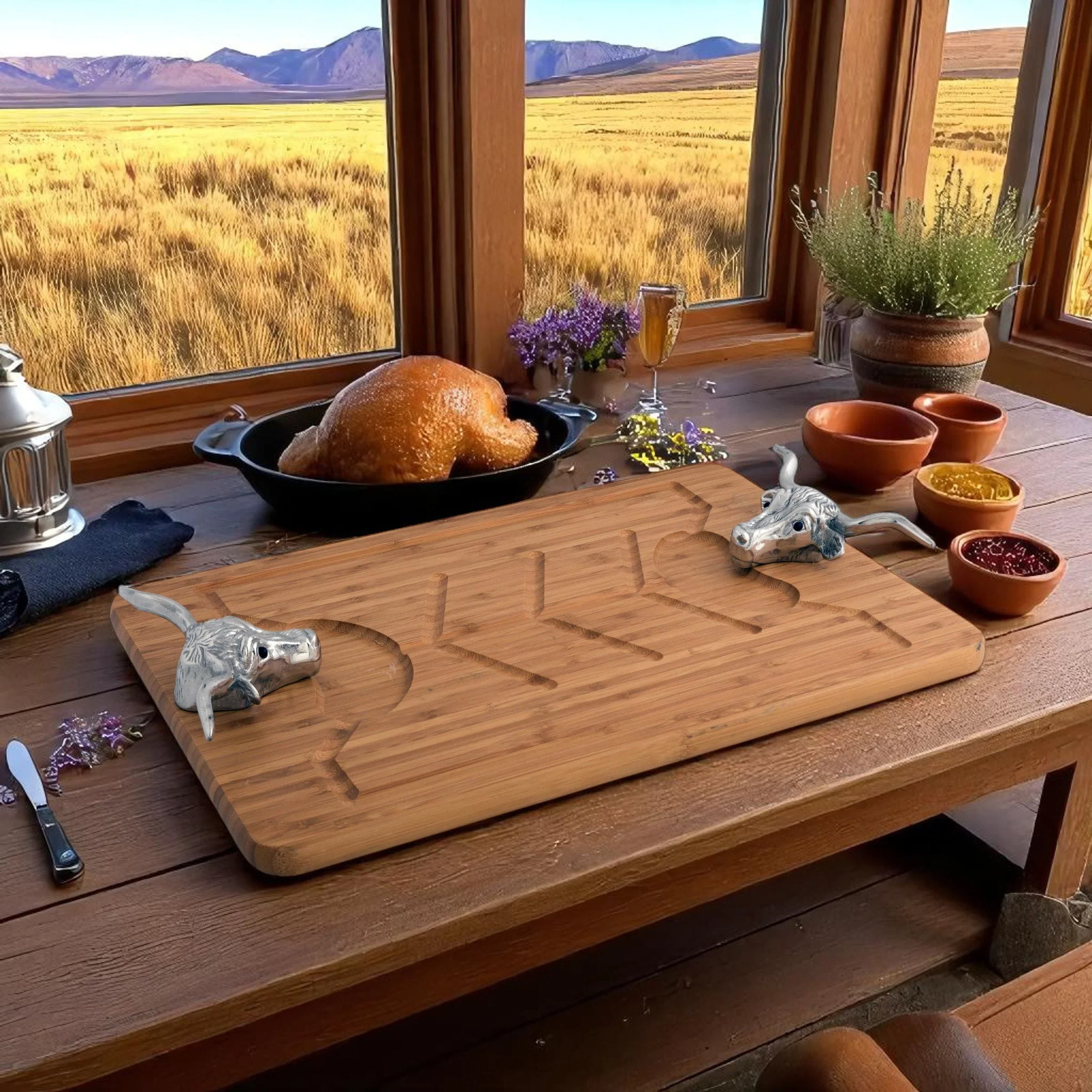 Arthur Court Longhorn Carving Board - Image 2