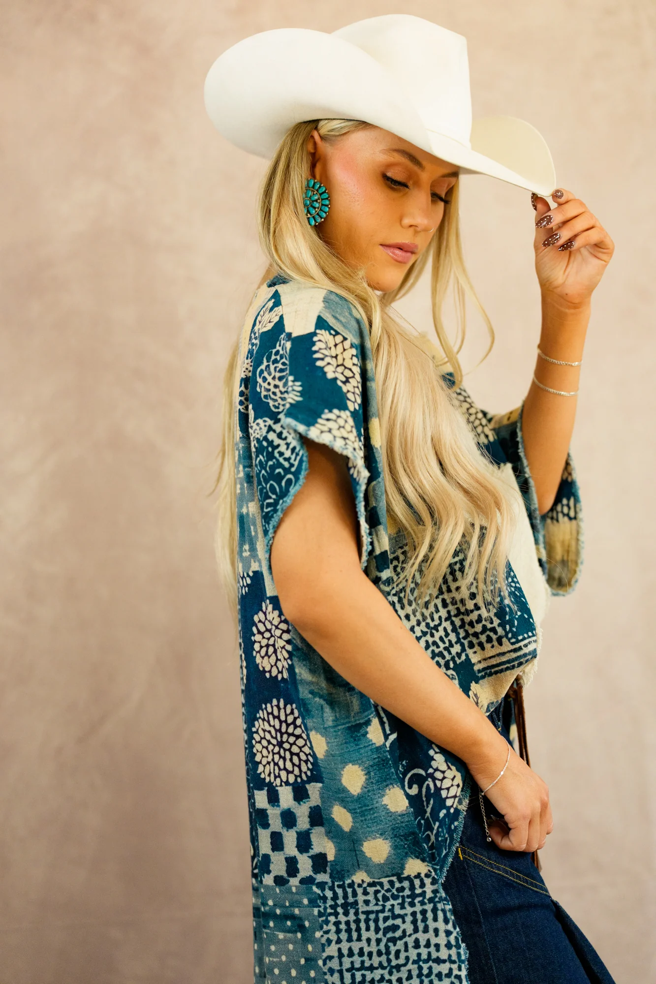 I Love Linen Hi-Lo Patchwork With Star Tunic - Image 6