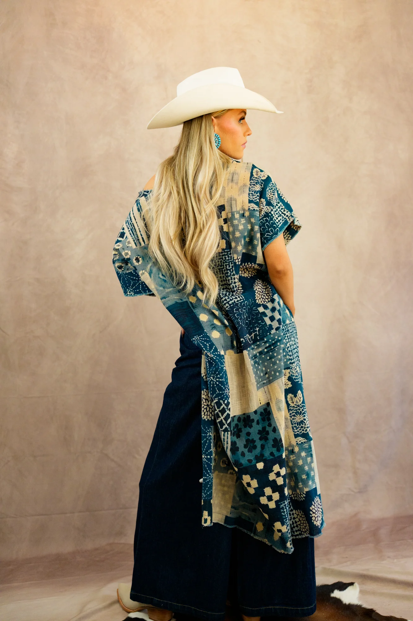 I Love Linen Hi-Lo Patchwork With Star Tunic - Image 7