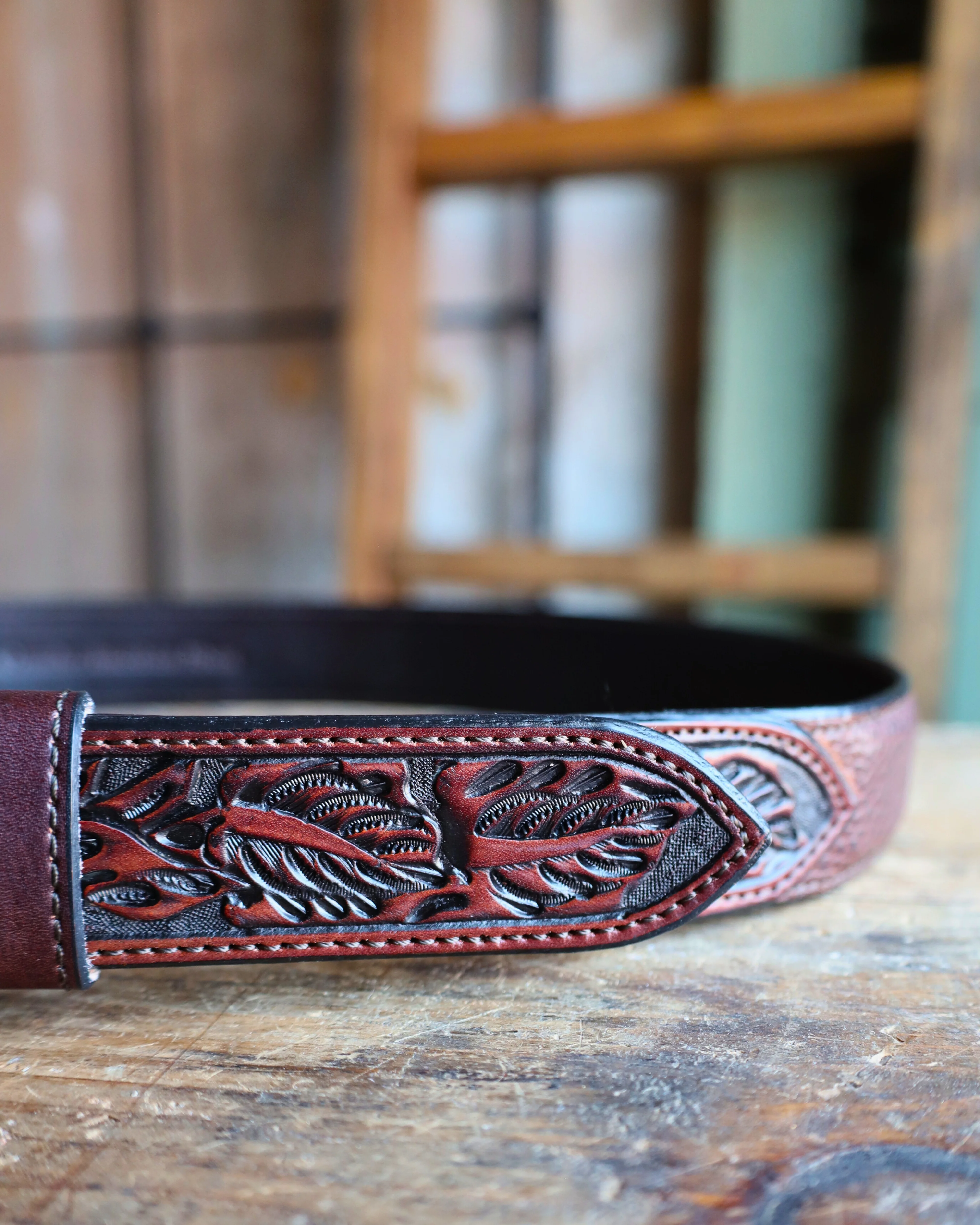 Maverick Exclusive Vogt Tooled Bison Belt - Image 8